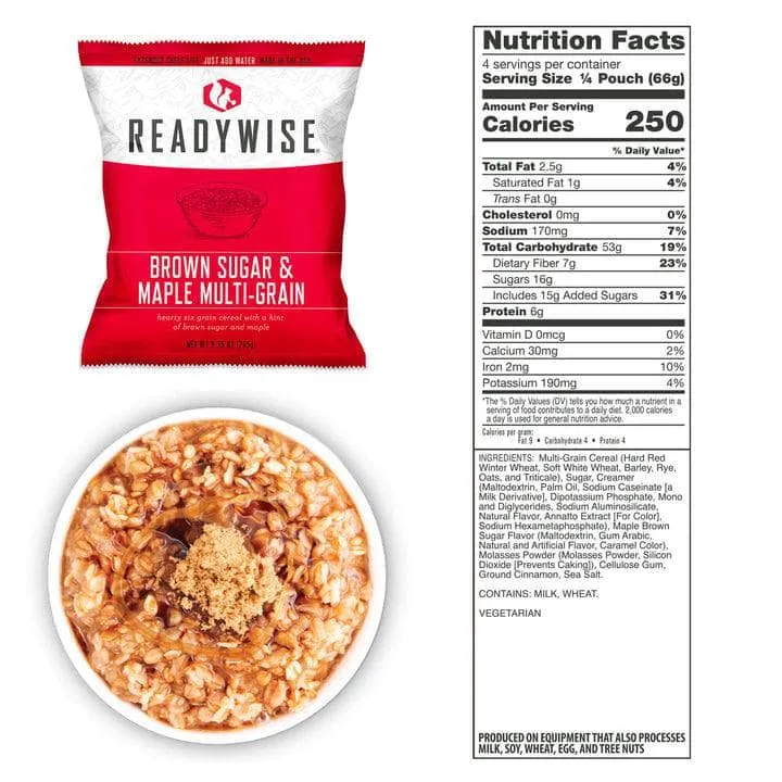 360 Serving Package - 62 lbs - Includes: 2 - 120 Serving Entrée Buckets and 1 - 120 Serving Breakfast Bucket