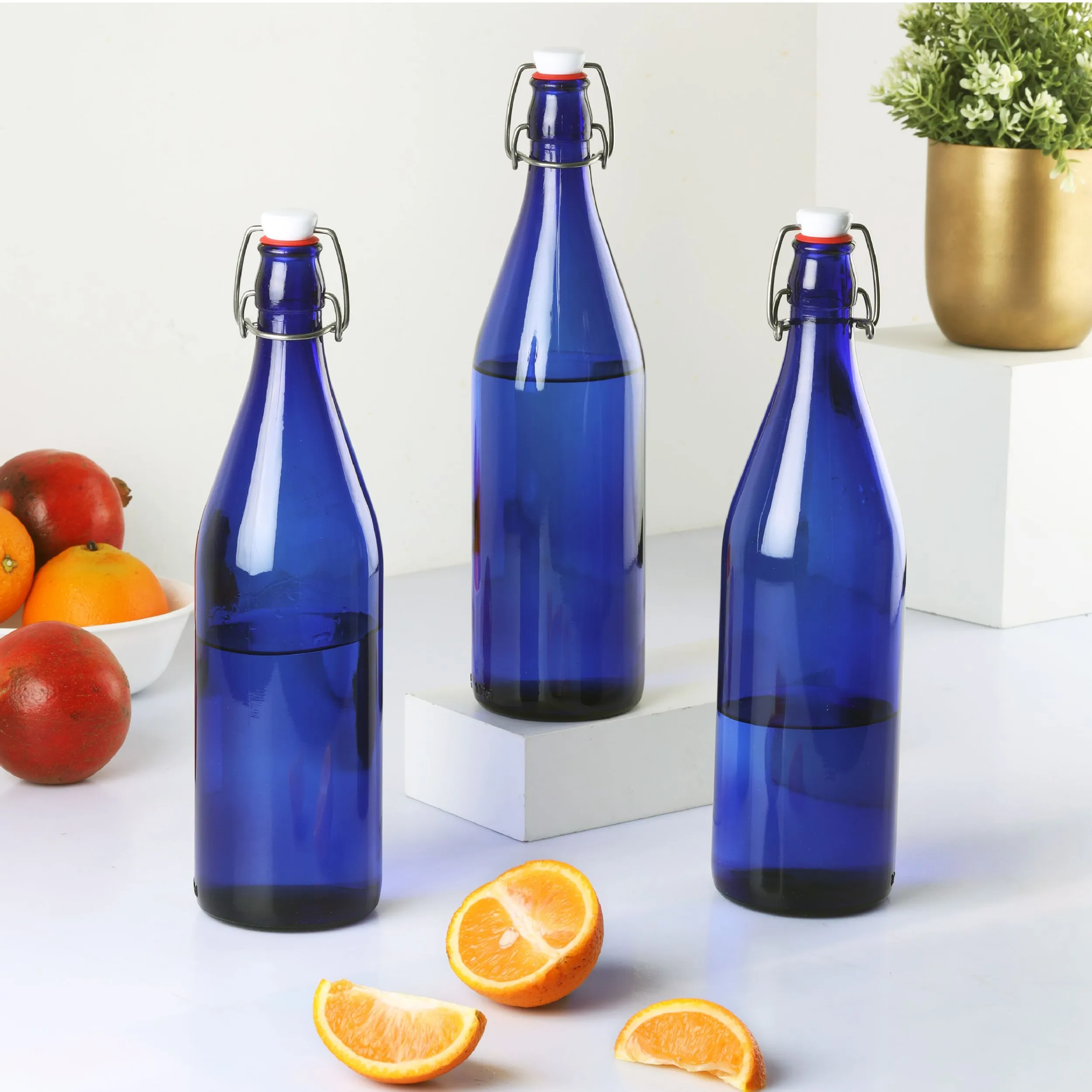 Aquaria Glass Water Bottle, 1000ml