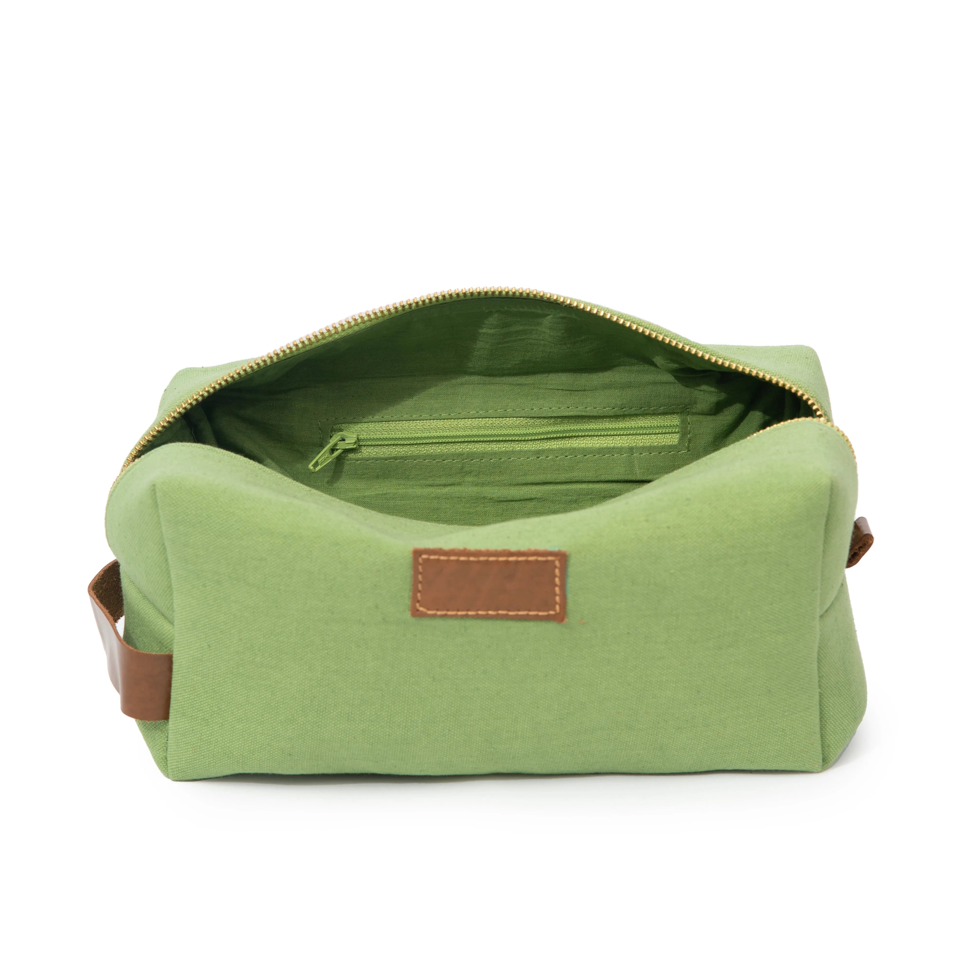 Canvas Box Organizer Pouch - Green