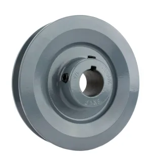 Cast Iron 4.5" Single Groove Pulley V Style B Belt 5L for 7/8" Keyed Shaft