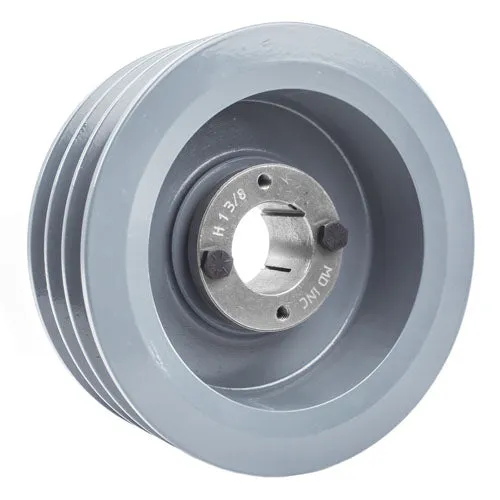 Cast Iron 6.5" Triple Groove 3 Belt B Section 5L with 1-3/8" Sheave Bushing