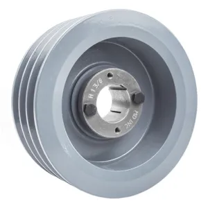 Cast Iron 6.5" Triple Groove 3 Belt B Section 5L with 1-3/8" Sheave Bushing