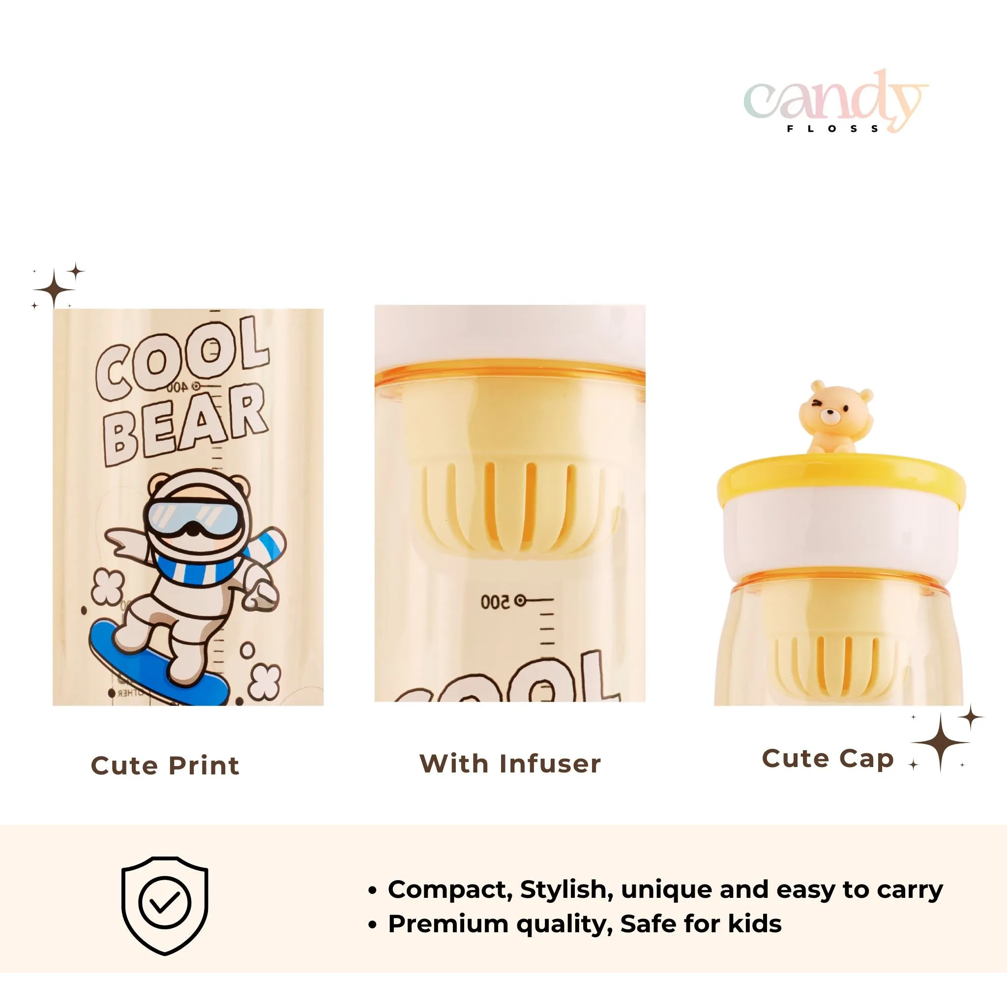 Cool Bear Water Bottle with Infuser
