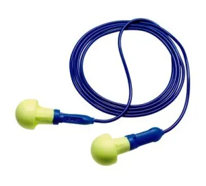 Earplugs - 3M E-A-R Push-Ins, Metal Detectable, Corded, (Box of 200 Pairs), 318-3000