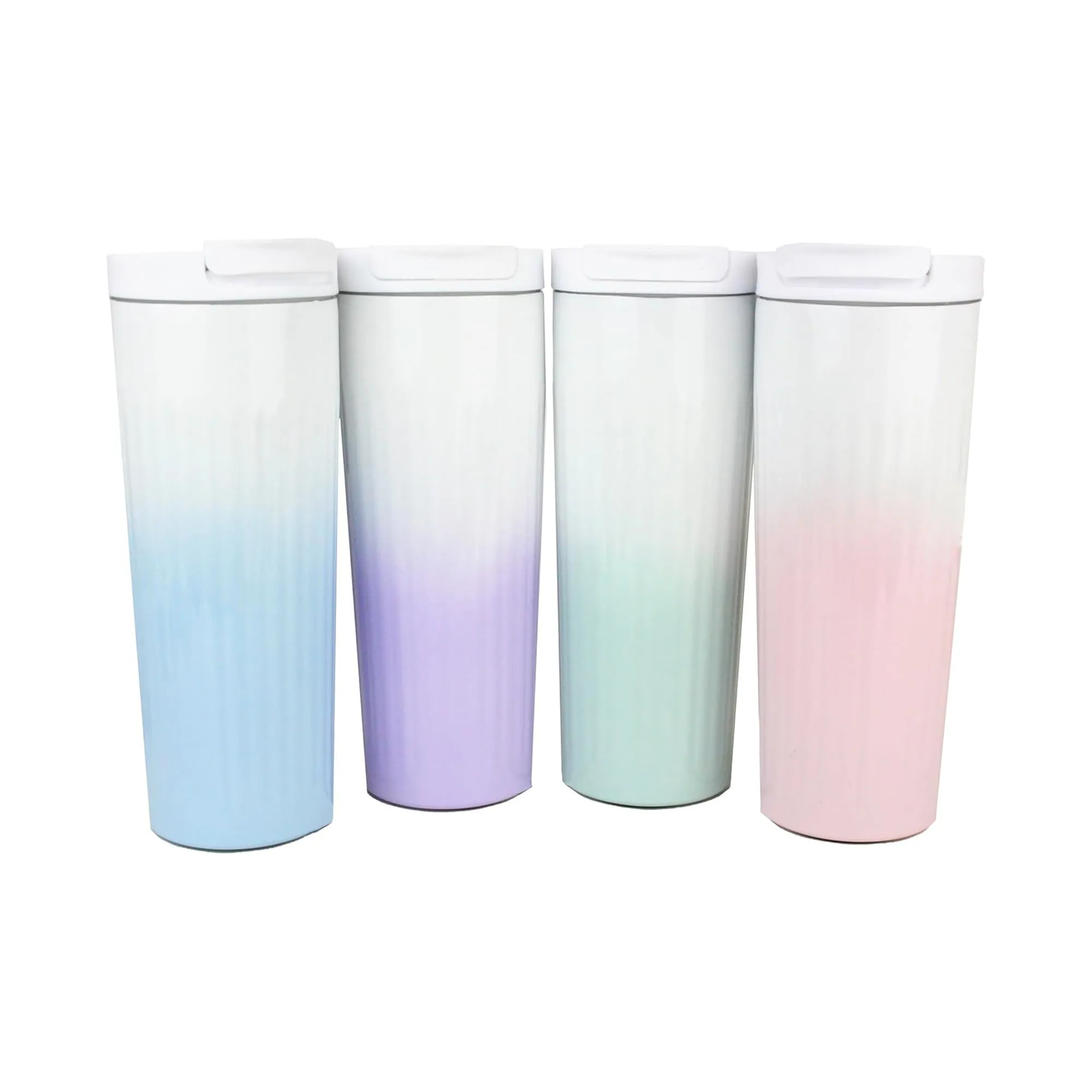 Elegant Gradient Tumblers / Travel Mug - Ombre Blue 580 ml