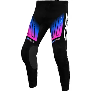FXR Kids Clutch MX Offroad Pants Black/Blue/Pink