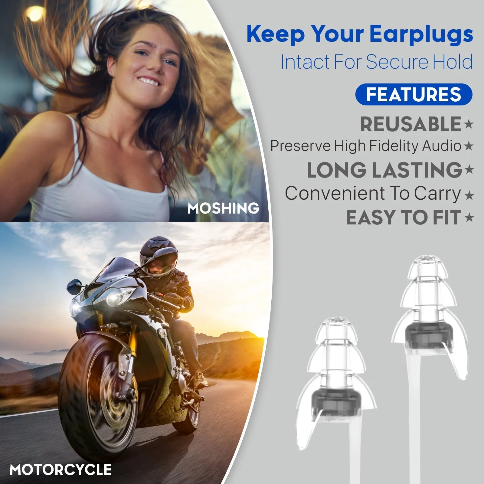 High Fidelity Concert Music Ear Plugs