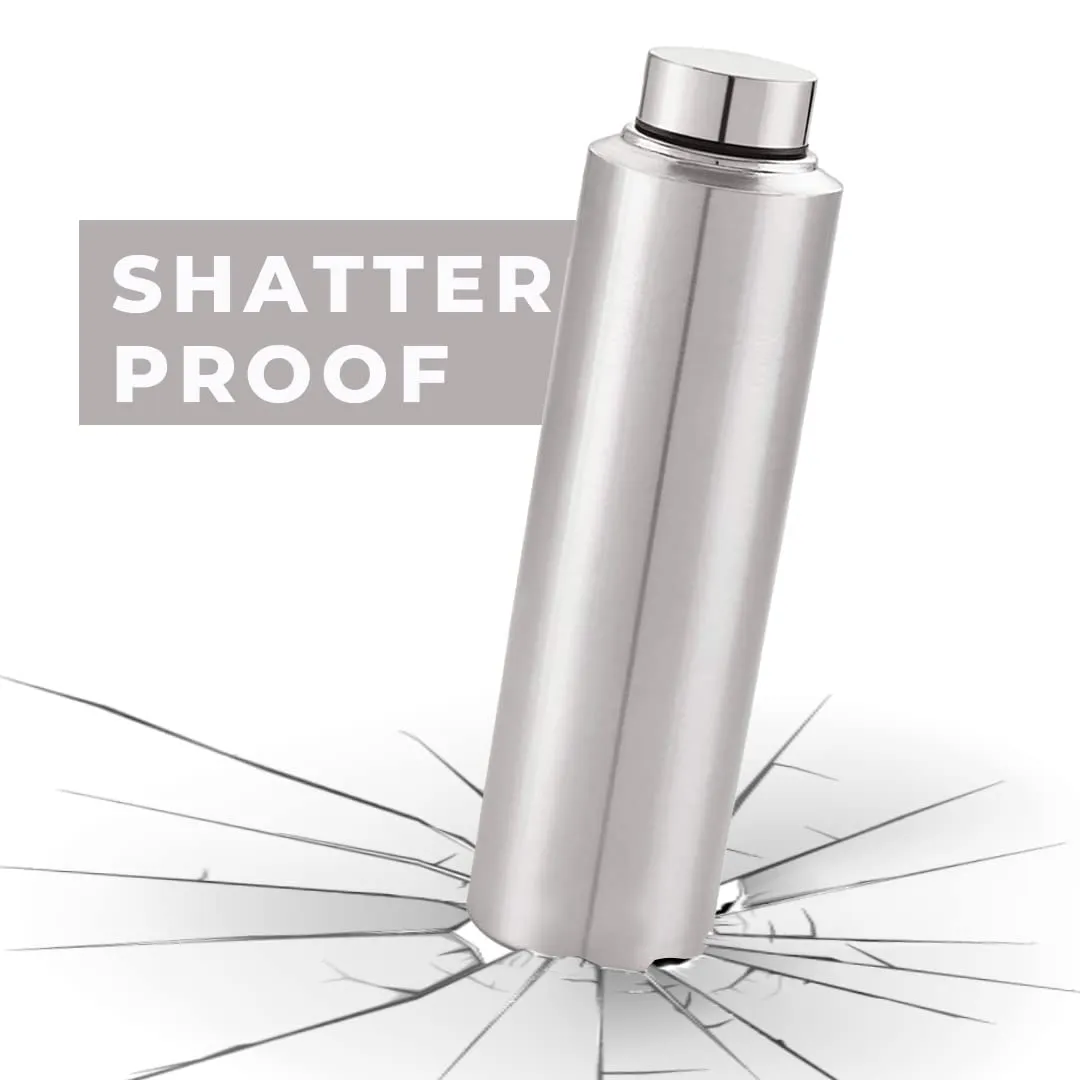 Homestic Stainless Steel Refrigerator Water Bottle | 1 Litre, Food Grade, BPA Free Lid, Non-Toxic, Rust Free | Airtight, Leak Proof & Odour Free | Water Bottles for Home, School, Office & Gym|Set of 6