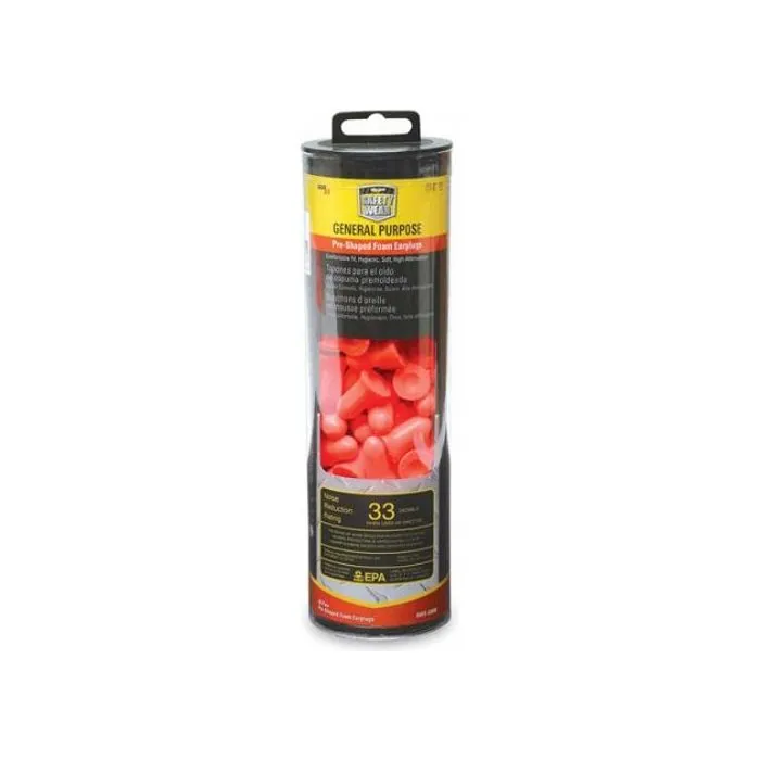 Honeywell Howard Leight RWS-53008 Super Leight Preshaped Earplugs, Orange, One Size, Box of 6 Tubes