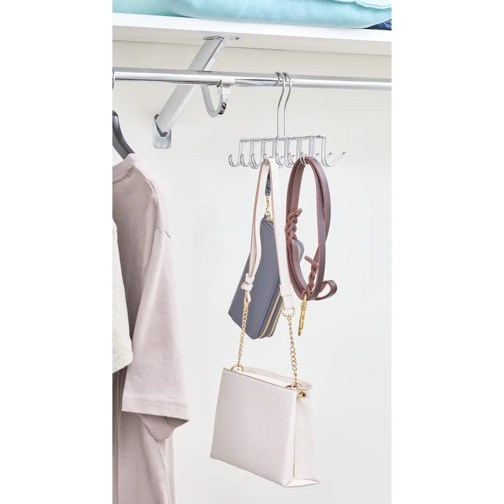 iDesign Classico Tie and Belt Rack in Chrome