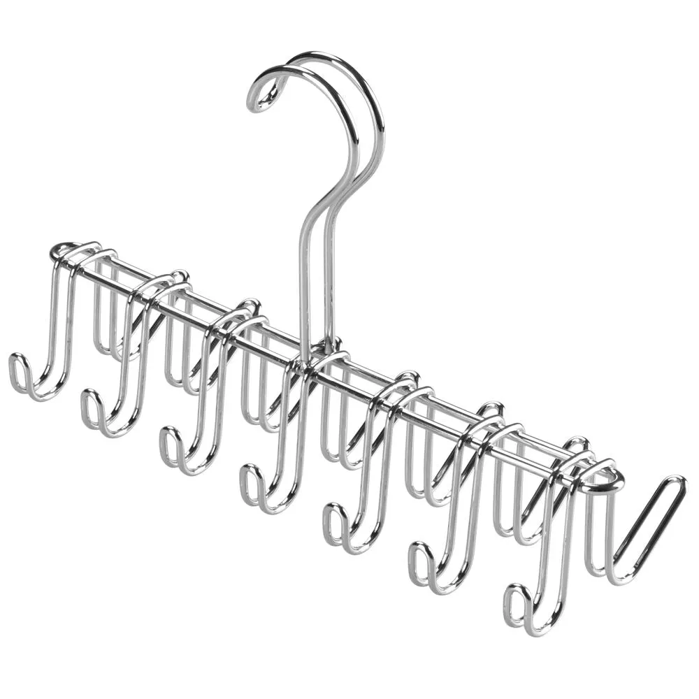 iDesign Classico Tie and Belt Rack in Chrome