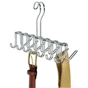 iDesign Classico Tie and Belt Rack in Chrome