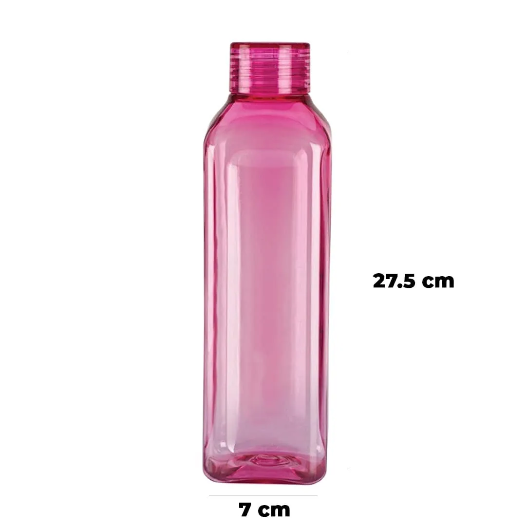 Kuber Industries BPA Free Plastic Water Bottles | Unbreakable, Leak Proof, 100% Food Grade Plastic | For Kids & Adults | Refrigerator Plastic Bottle Set of 6|Assorted (Pack Of 2)