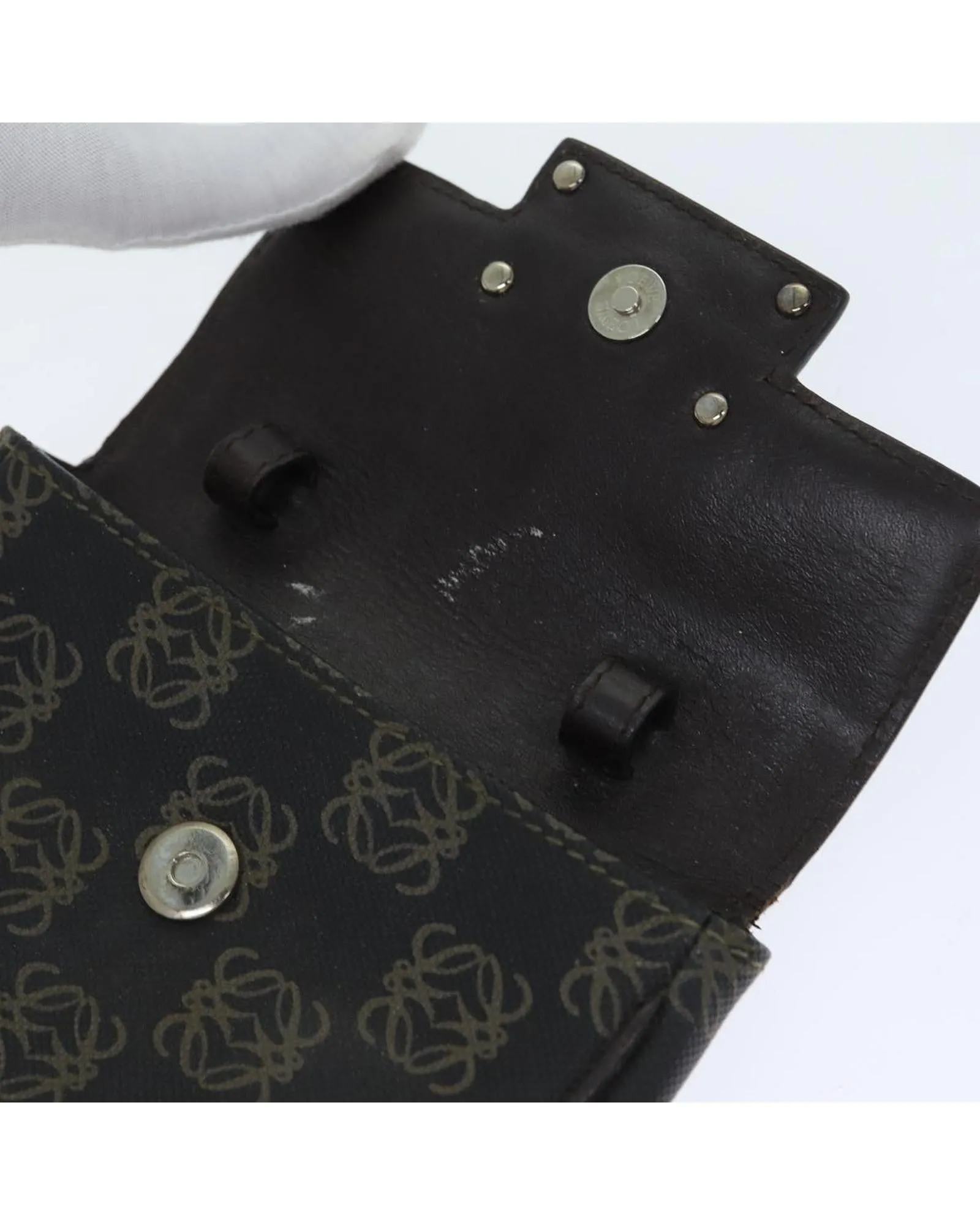 Leather Key Case Pouch Set with Metal Fittings