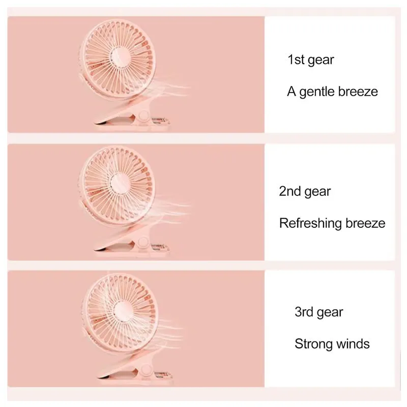 Mini Rechargeable Clip Fan Pm-023