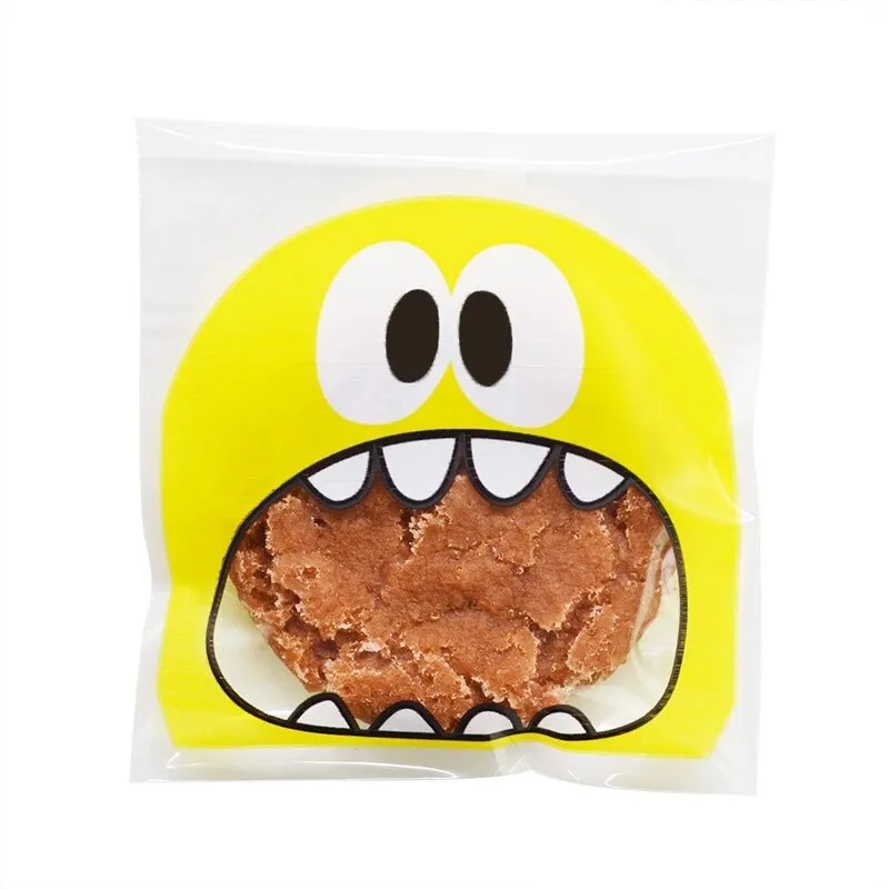 Monster Cookie Bag Pouch - Set of 5 - Yellow