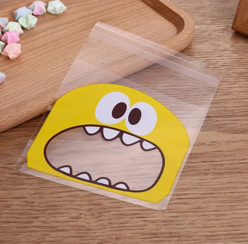 Monster Cookie Bag Pouch - Set of 5 - Yellow