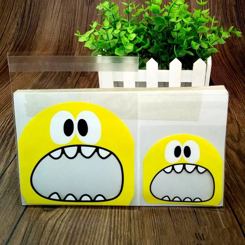 Monster Cookie Bag Pouch - Set of 5 - Yellow