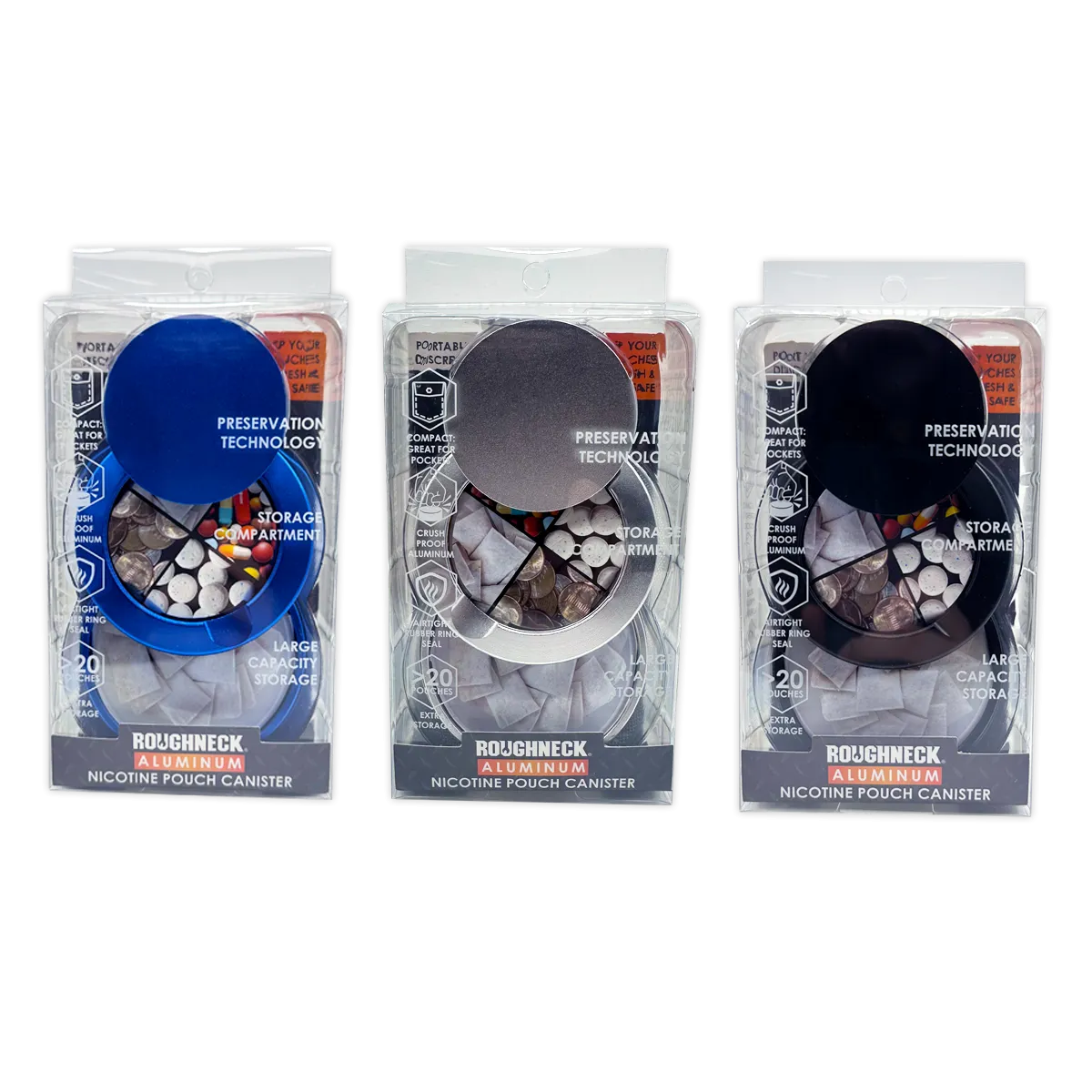 Nicotine Pouch And Storage Canisters  - 6 Pieces Per Retail Ready Display 25747