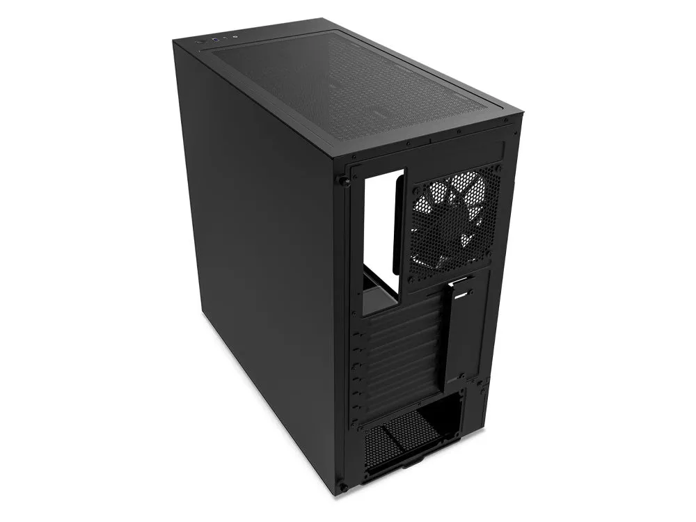 NZXT H5 Flow TG Compact Mid Tower ATX Case - Black