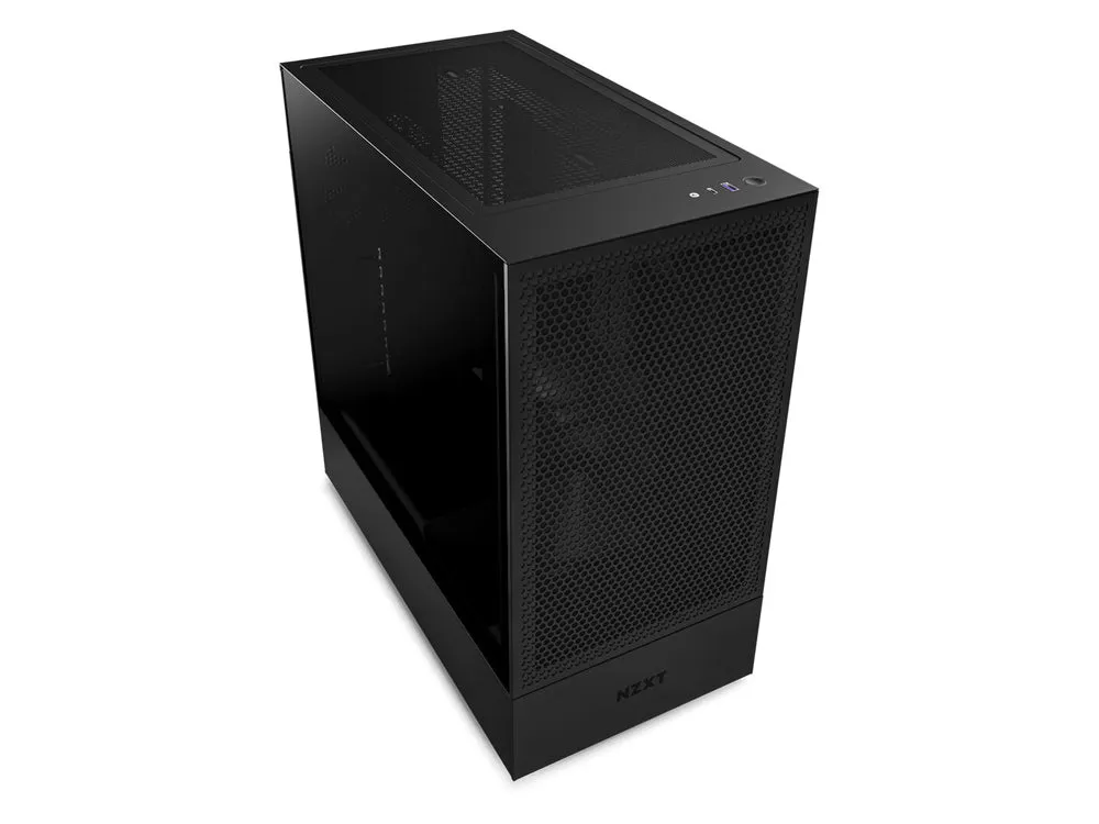 NZXT H5 Flow TG Compact Mid Tower ATX Case - Black