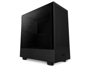 NZXT H5 Flow TG Compact Mid Tower ATX Case - Black
