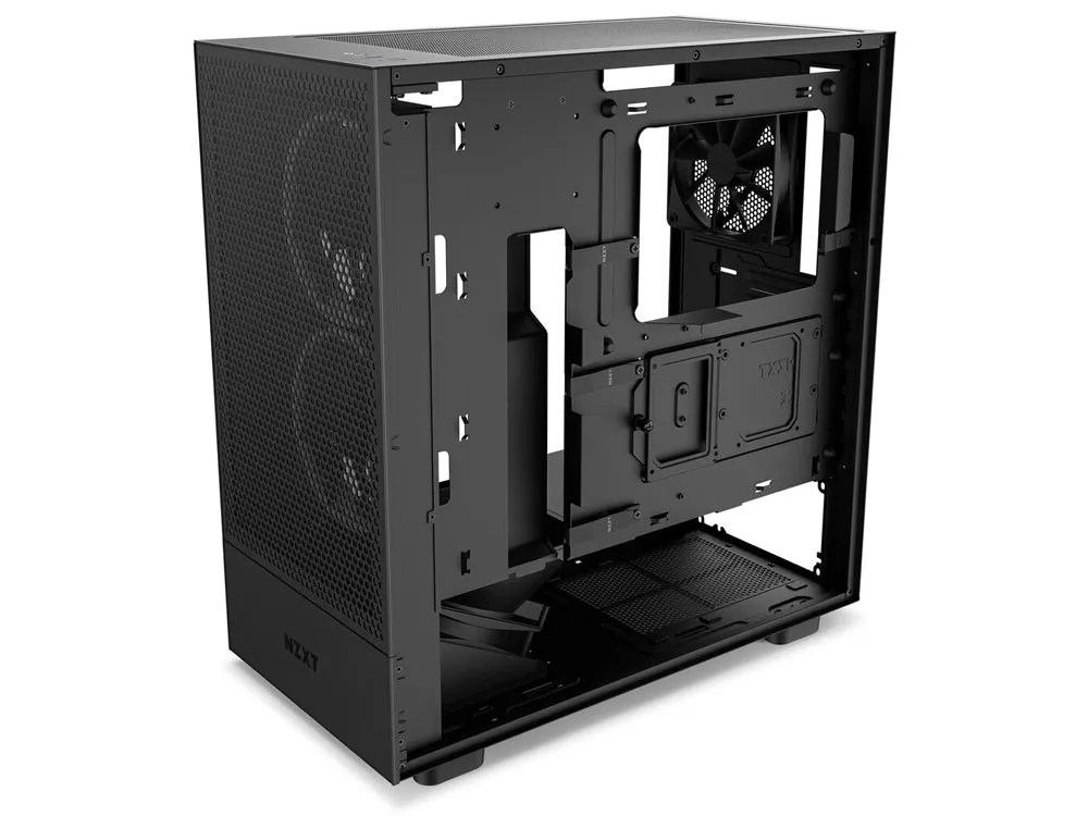 NZXT H5 Flow TG Compact Mid Tower ATX Case - Black