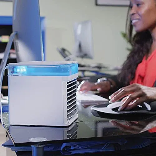 Ontel Arctic Air Pure Chill Evaporative Ultra Portable Personal Air Cooler with 4-Speed Air Vent