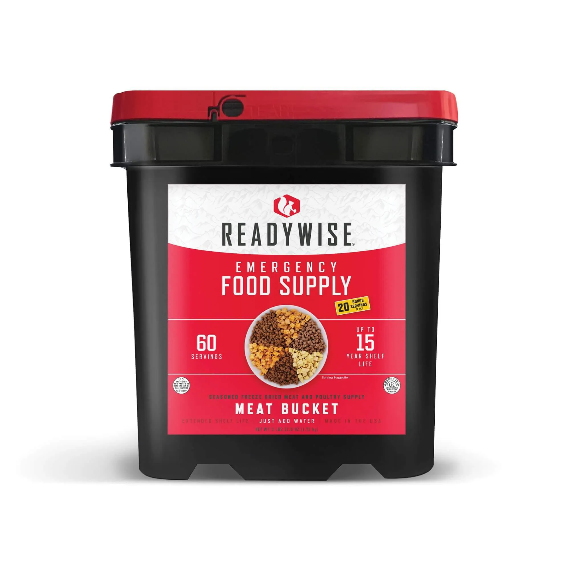 Readywise 120 Serving Meat Package with 2 Freeze Dried Meat Buckets