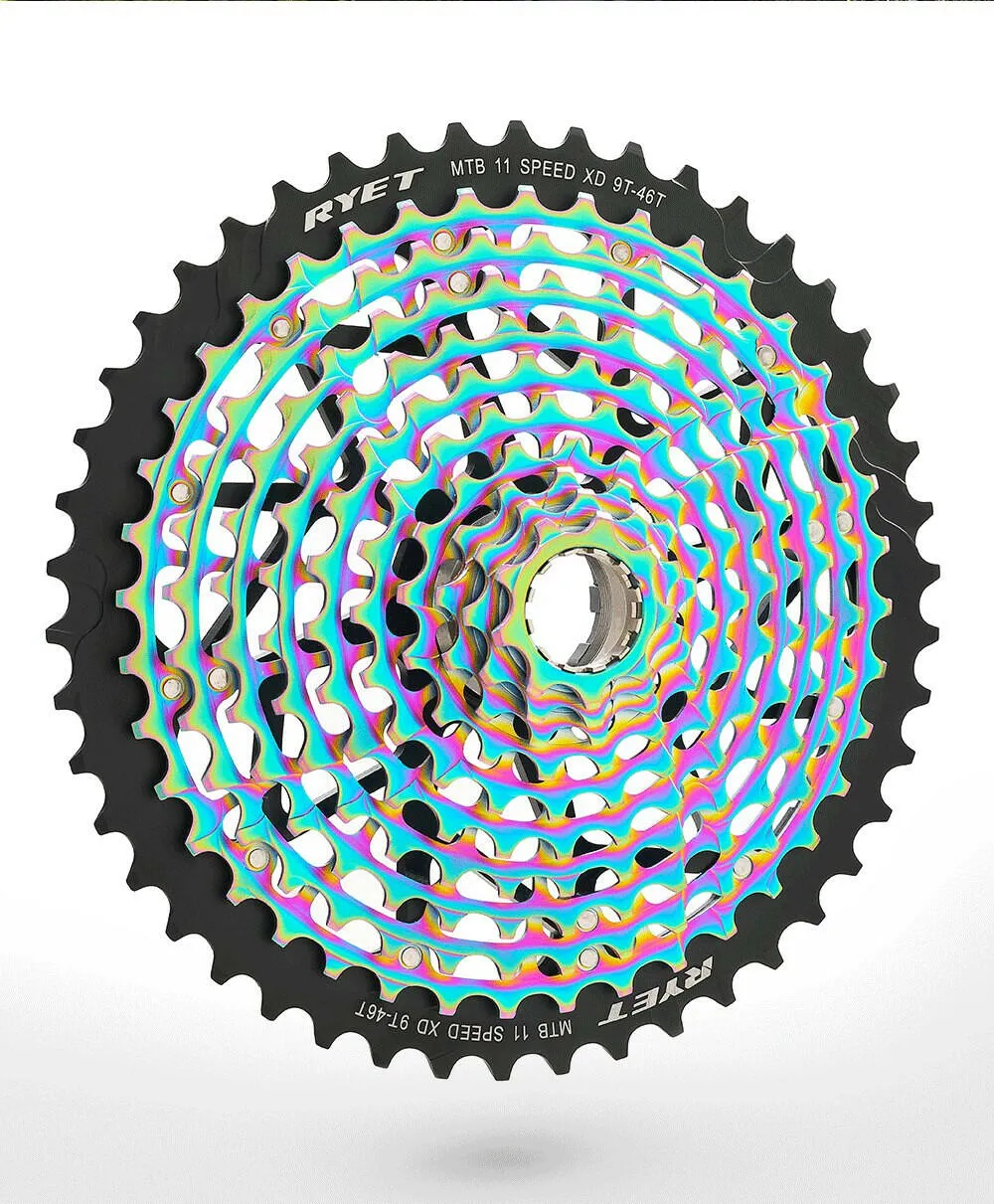 RYET 11S Cassette 9-46T Mountains Freewheel XD Core Ultralight 363g Steel Durable 11S Sprocket 9-46T Bike Cassette Cycling Parts