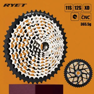RYET 11S Cassette 9-46T Mountains Freewheel XD Core Ultralight 363g Steel Durable 11S Sprocket 9-46T Bike Cassette Cycling Parts