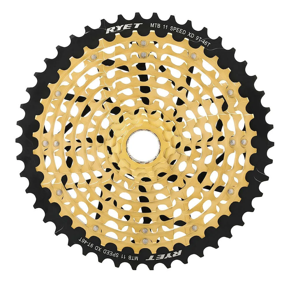 RYET 11S Cassette 9-46T Mountains Freewheel XD Core Ultralight 363g Steel Durable 11S Sprocket 9-46T Bike Cassette Cycling Parts
