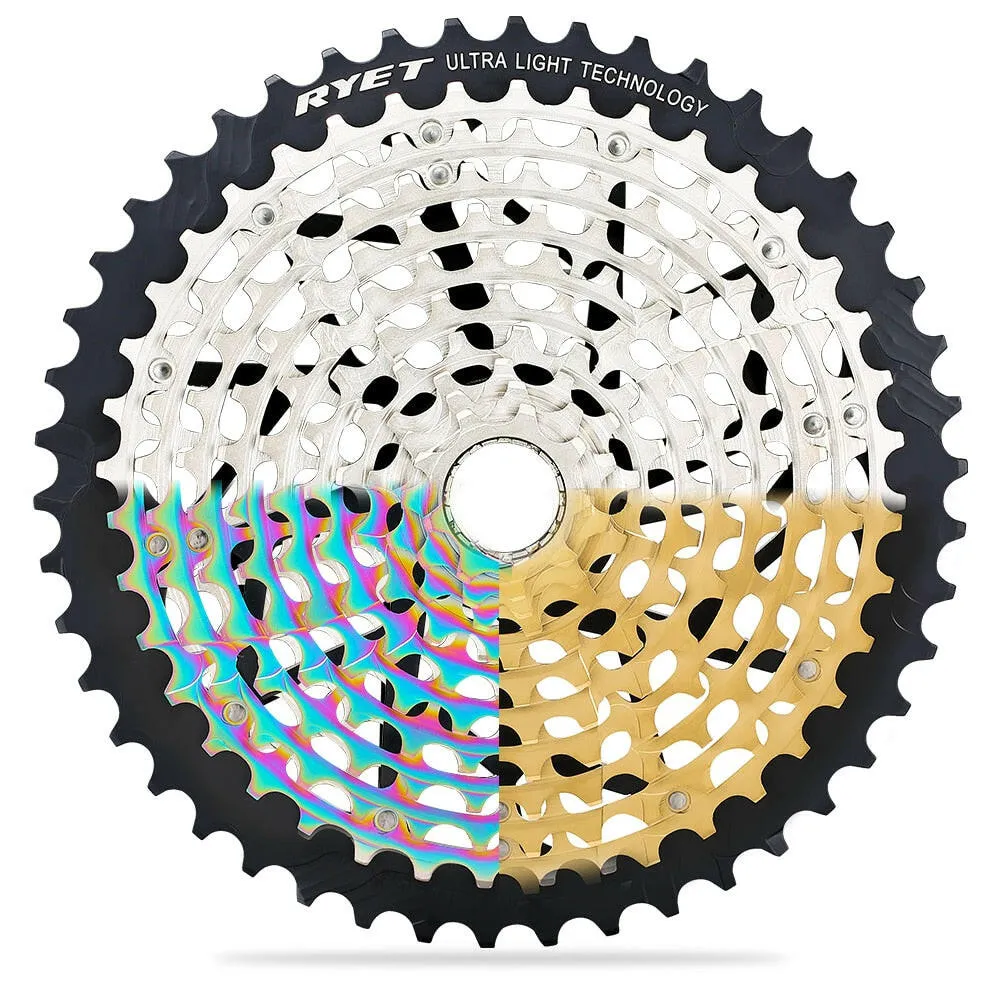 RYET 11S Cassette 9-46T Mountains Freewheel XD Core Ultralight 363g Steel Durable 11S Sprocket 9-46T Bike Cassette Cycling Parts