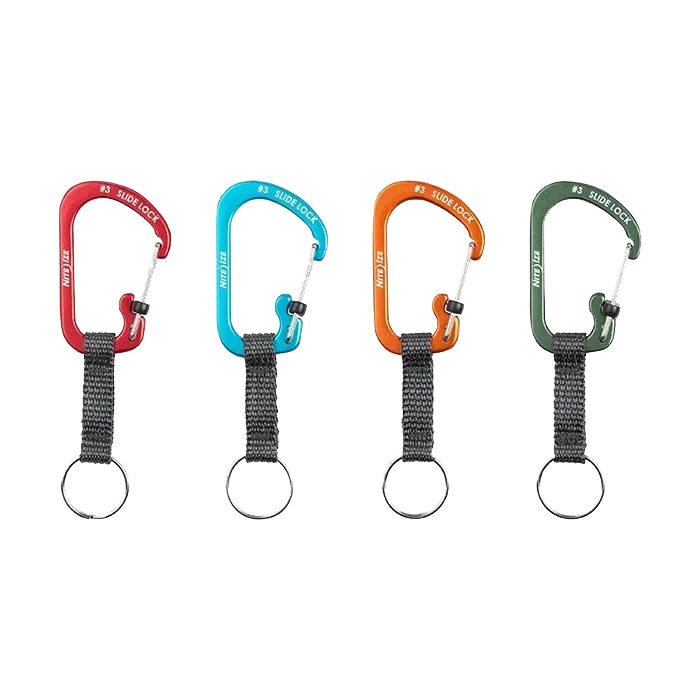 SlideLock Key Ring Aluminum Orange