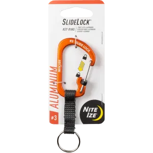 SlideLock Key Ring Aluminum Orange
