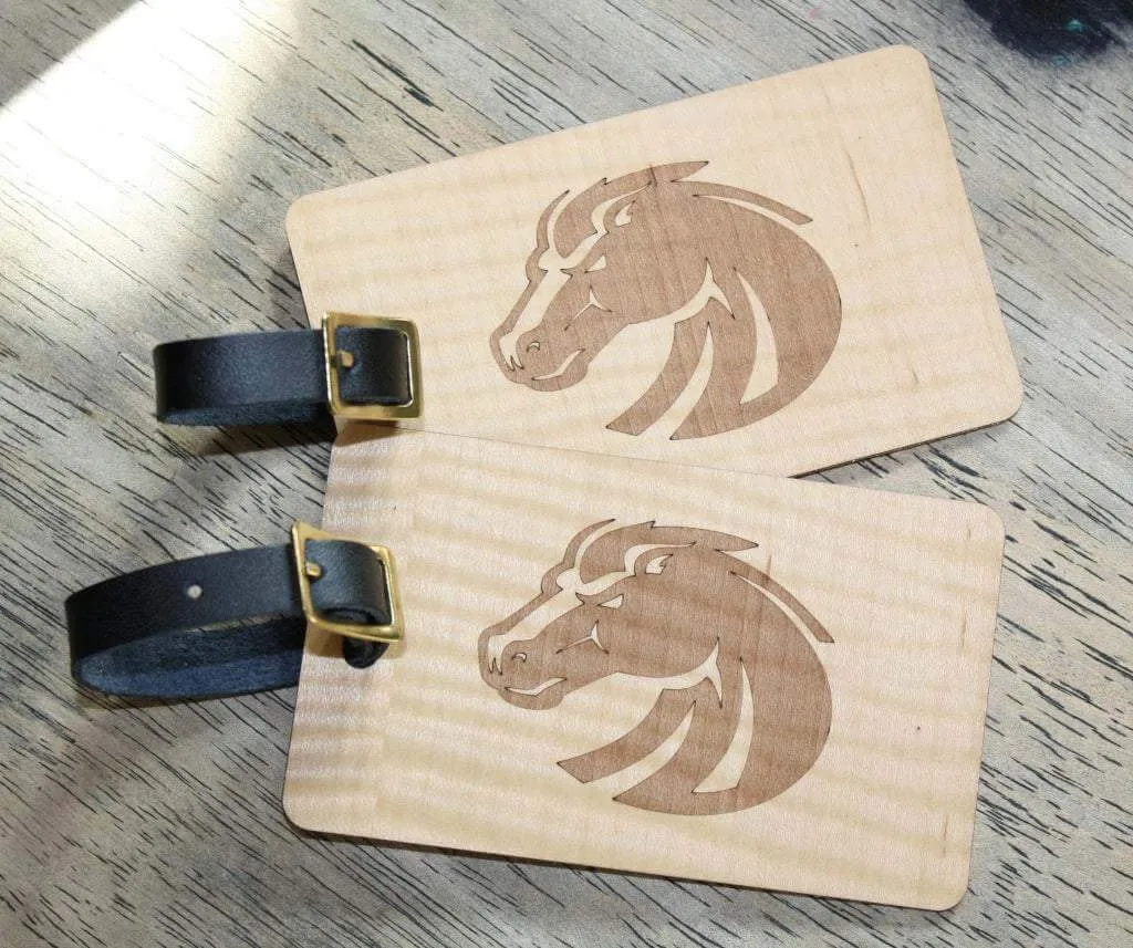 Slim Luggage Tags - Pair - BSU Broncos | Luggage Tag Traveler