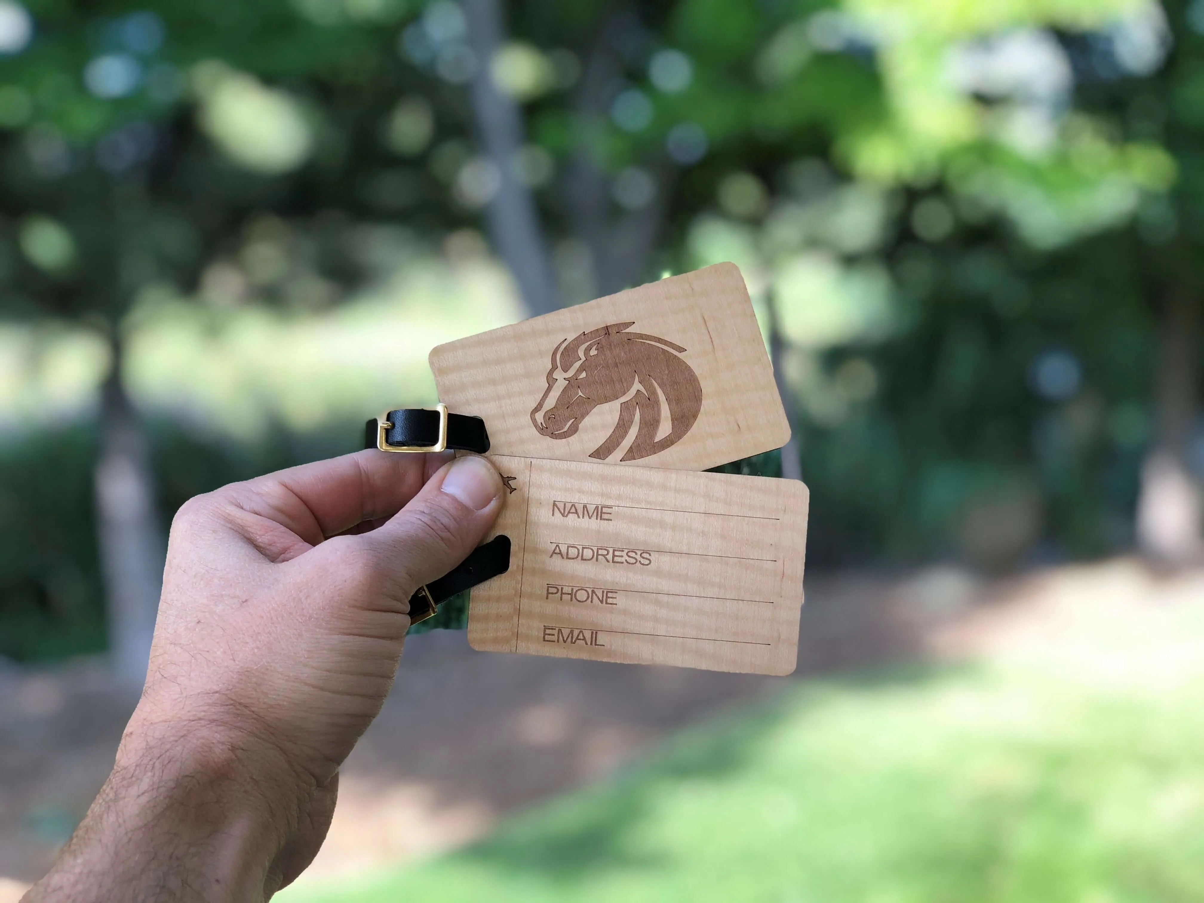 Slim Luggage Tags - Pair - BSU Broncos | Luggage Tag Traveler