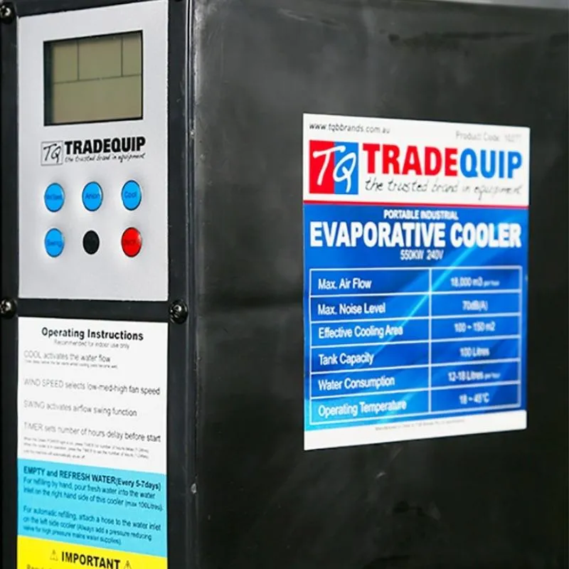 TRADEQUIP Portable Evaporative Cooler 550W