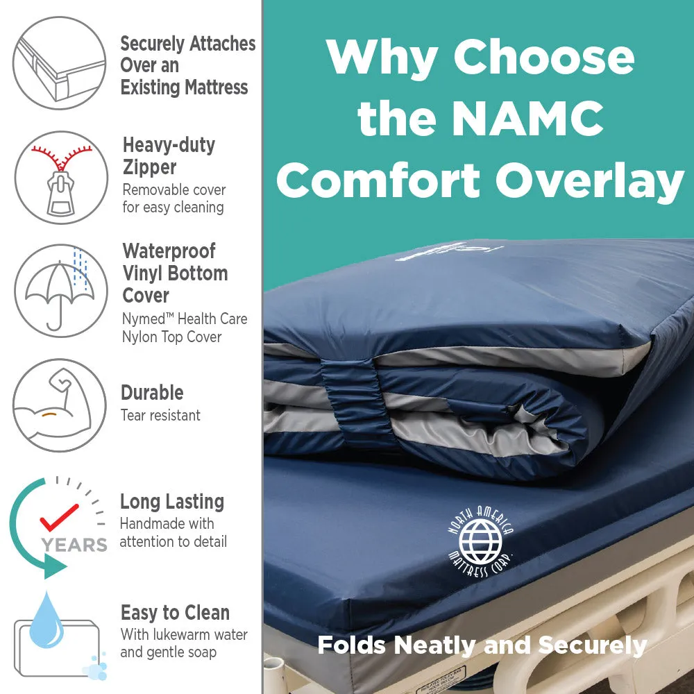 Ultra Comfort Overlay Pad - 80"x35"x3"