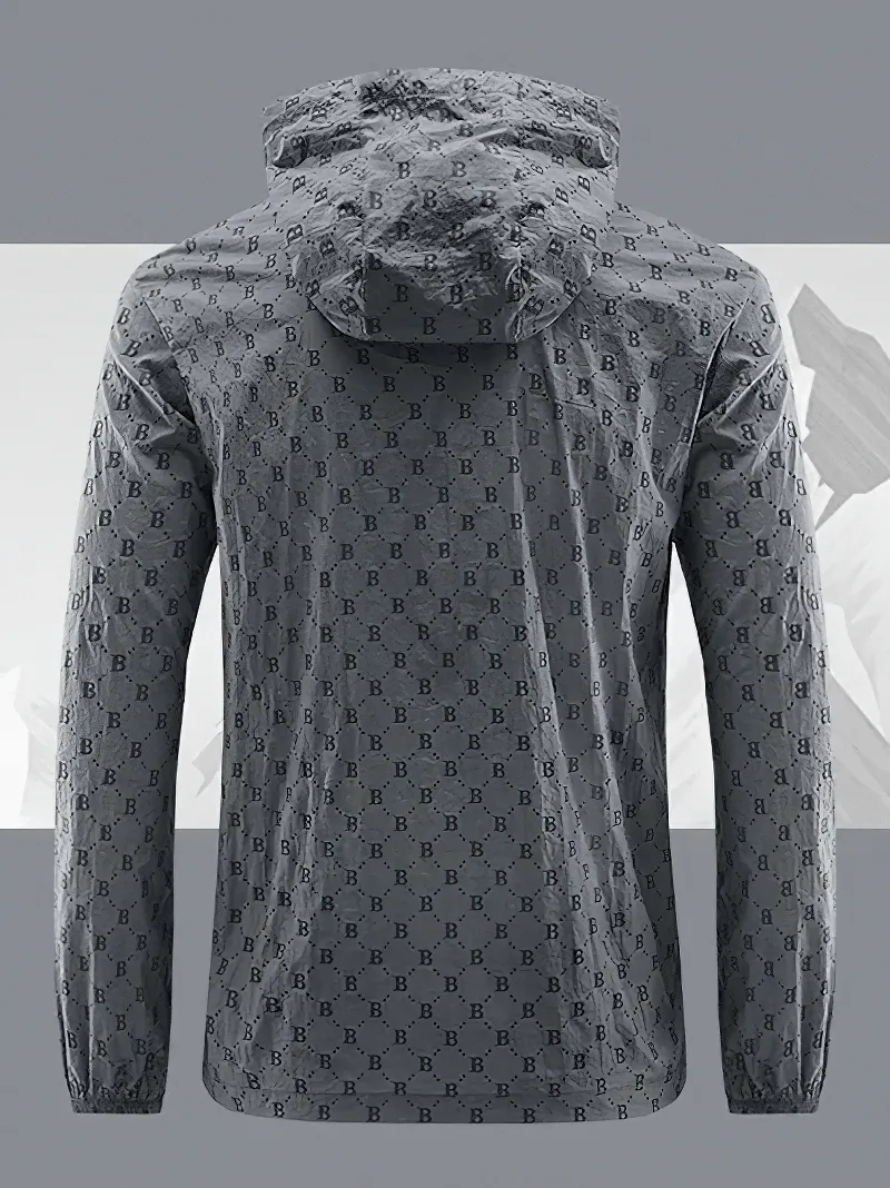UV Sun Protection Skin Thin Jacket With Letter B Print - SF1671