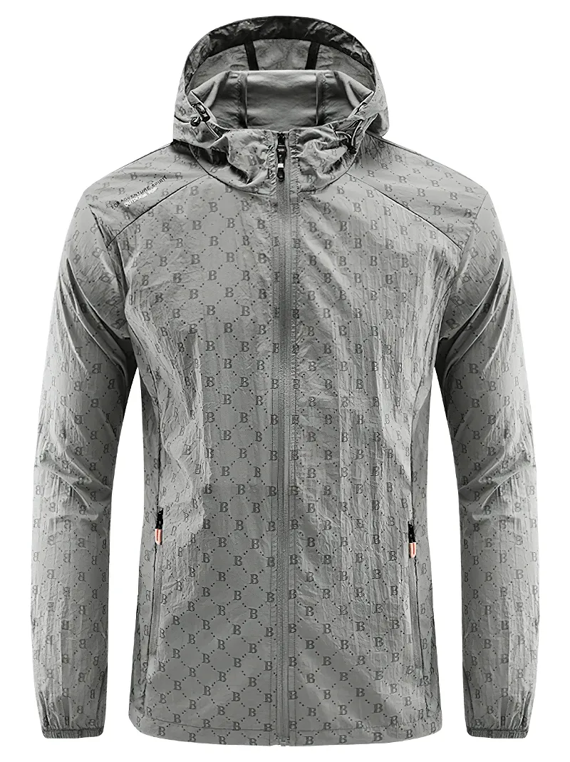 UV Sun Protection Skin Thin Jacket With Letter B Print - SF1671