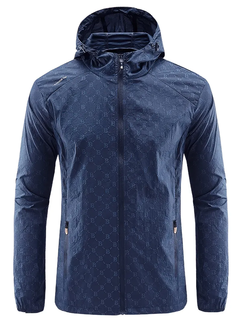 UV Sun Protection Skin Thin Jacket With Letter B Print - SF1671