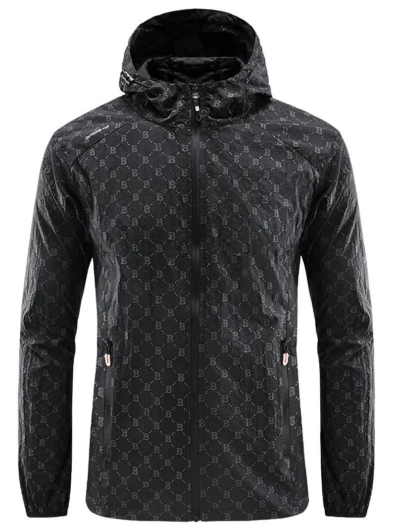 UV Sun Protection Skin Thin Jacket With Letter B Print - SF1671