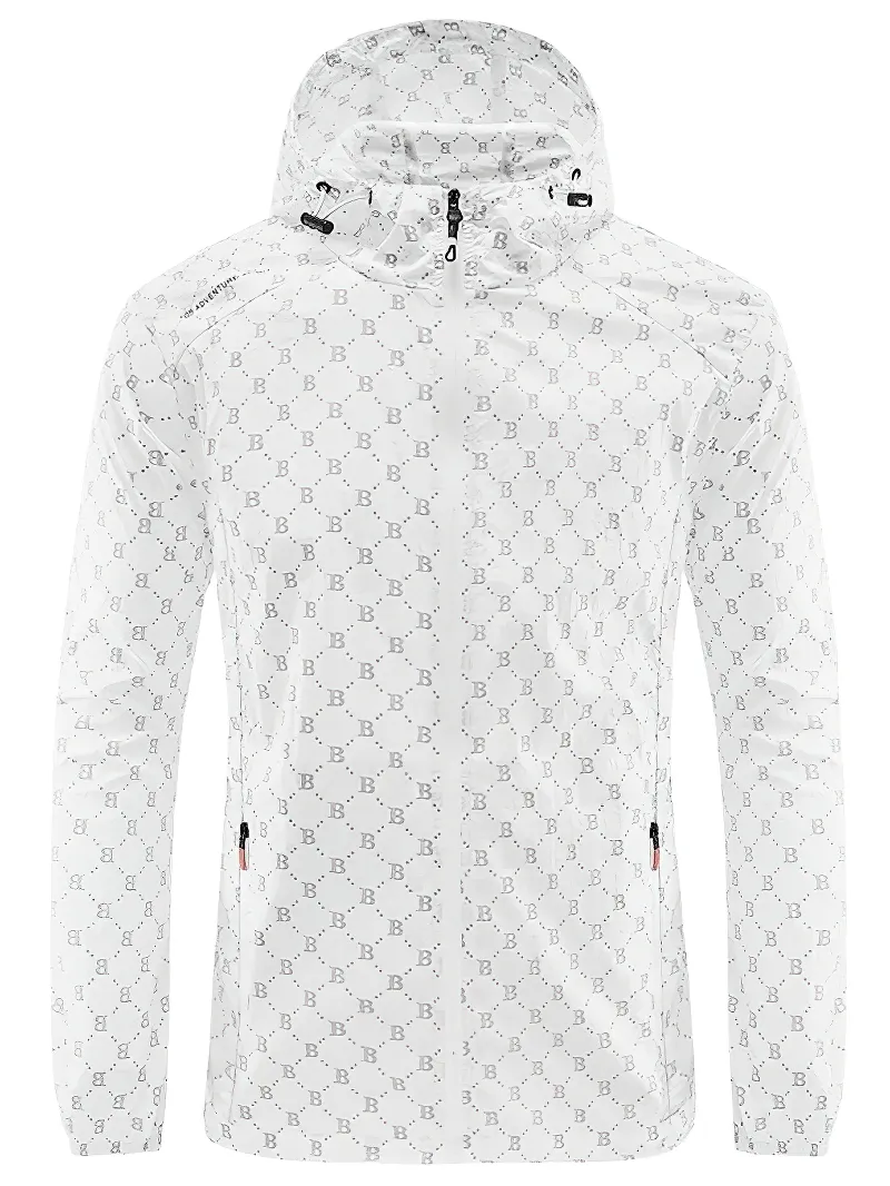 UV Sun Protection Skin Thin Jacket With Letter B Print - SF1671