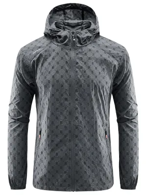 UV Sun Protection Skin Thin Jacket With Letter B Print - SF1671