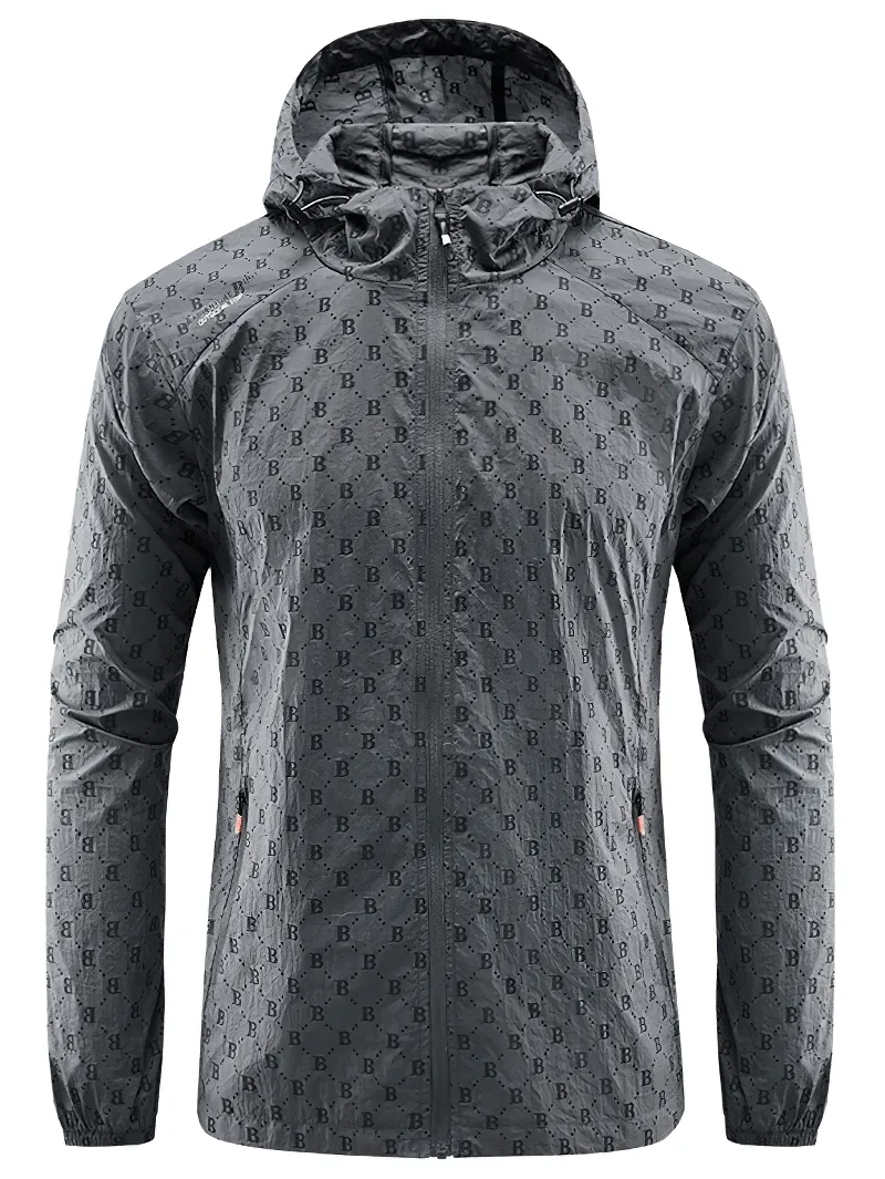 UV Sun Protection Skin Thin Jacket With Letter B Print - SF1671