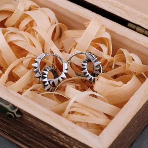 Viking Punk Fashion Gear Drop Earrings