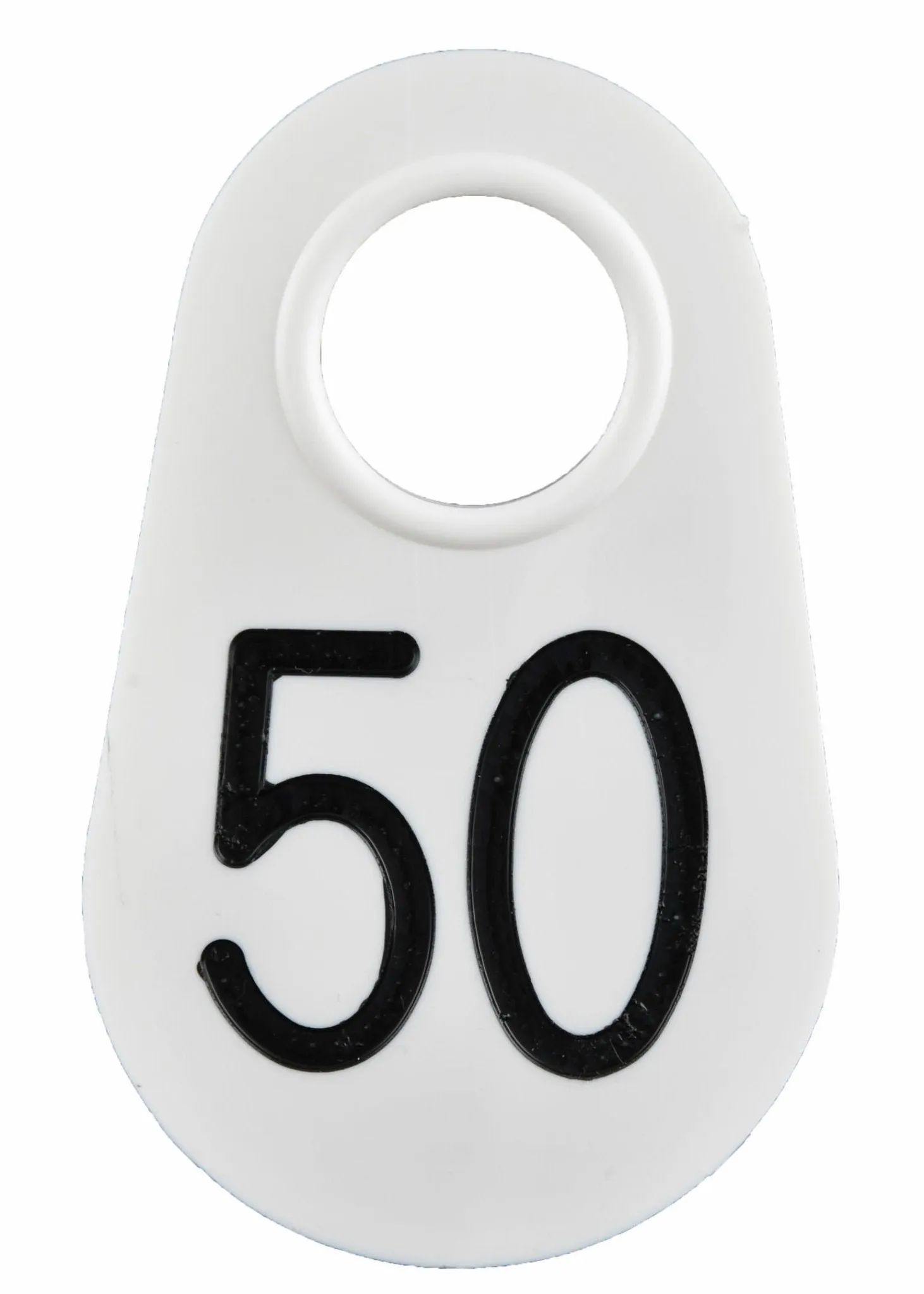 White Numbered Nylon Tags, Pack of 25 by Bock's Identi