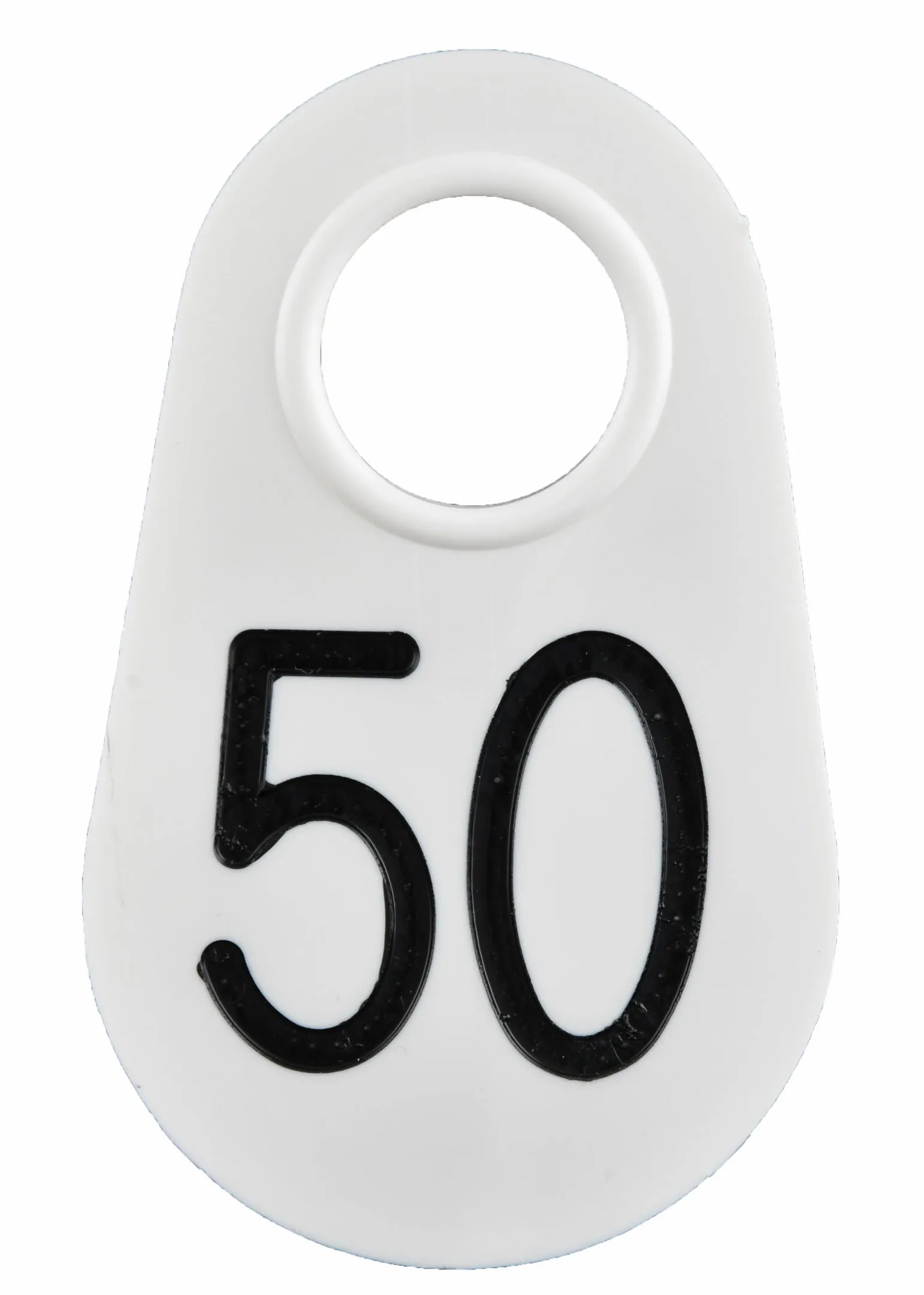 White Numbered Nylon Tags, Pack of 25 by Bock's Identi